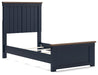 Signature Design Brown/Blue Twin Panel Bed