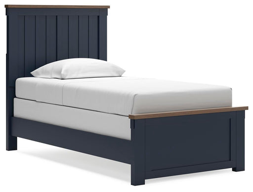 Signature Design Brown/Blue Twin Panel Bed