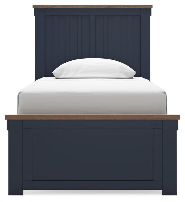 Signature Design Brown/Blue Twin Panel Bed