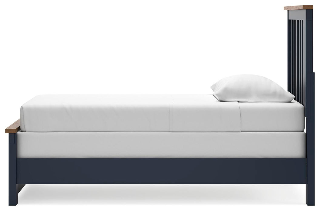 Signature Design Brown/Blue Twin Panel Bed