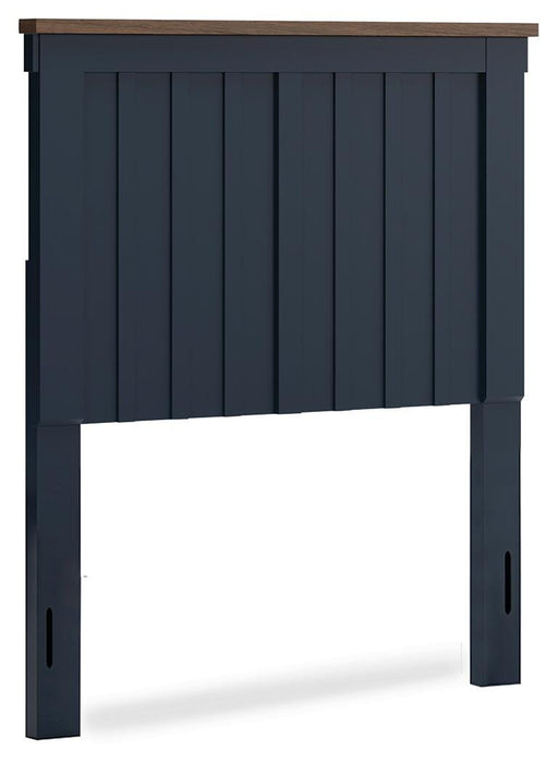 Signature Design Brown/Blue Twin Panel Headboard
