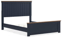 Signature Design Brown/Blue Queen Panel Bed