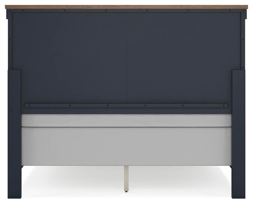 Signature Design Brown/Blue Queen Panel Bed