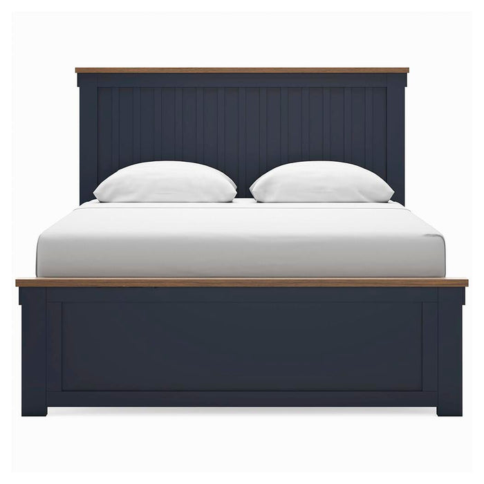 Signature Design Brown/Blue Queen Panel Bed