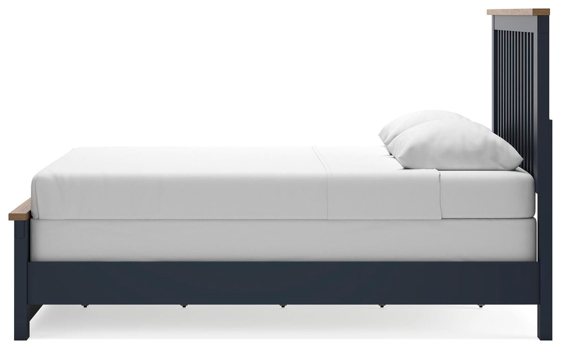 Signature Design Brown/Blue Queen Panel Bed