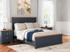 Signature Design Brown/Blue Queen Panel Bed