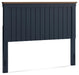Signature Design Brown/Blue Queen Panel Headboard