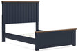Signature Design Brown/Blue Full Panel Bed