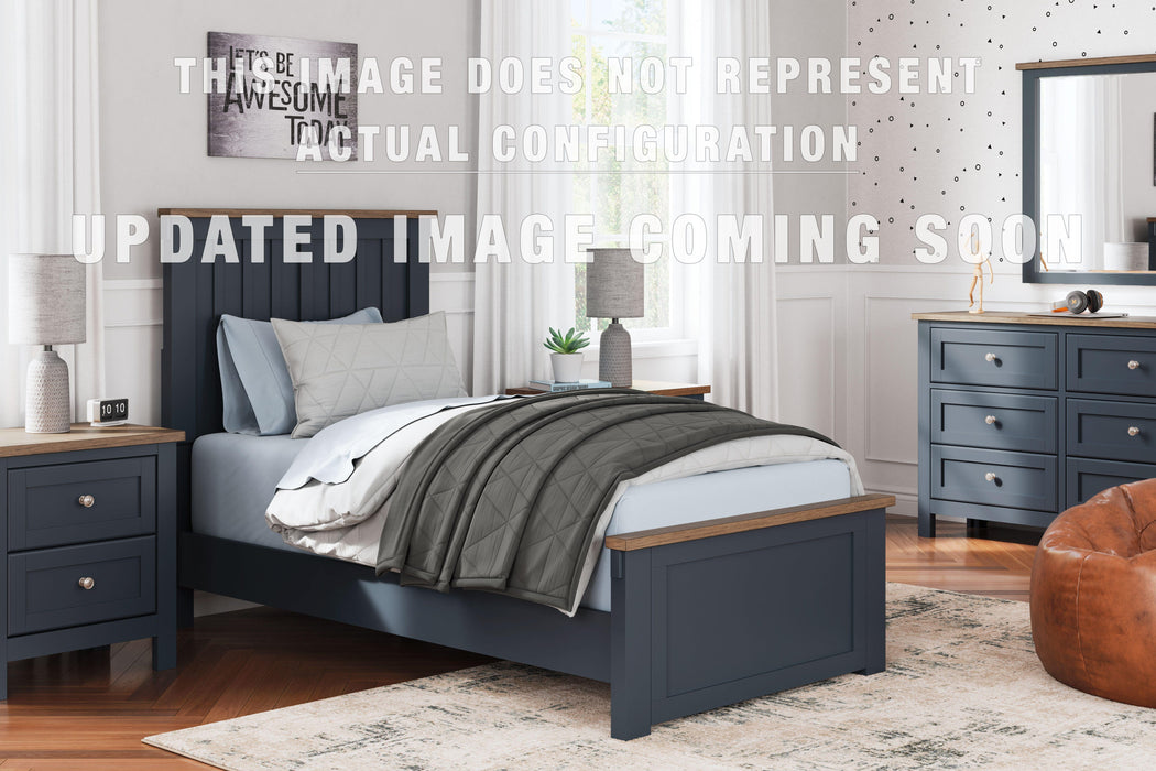 Signature Design Brown/Blue Dresser and Mirror