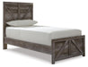 Signature Design Gray Twin Crossbuck Panel Bed