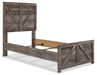 Signature Design Gray Twin Crossbuck Panel Bed