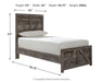 Signature Design Gray Twin Crossbuck Panel Bed