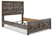 Signature Design Gray Full Crossbuck Panel Bed