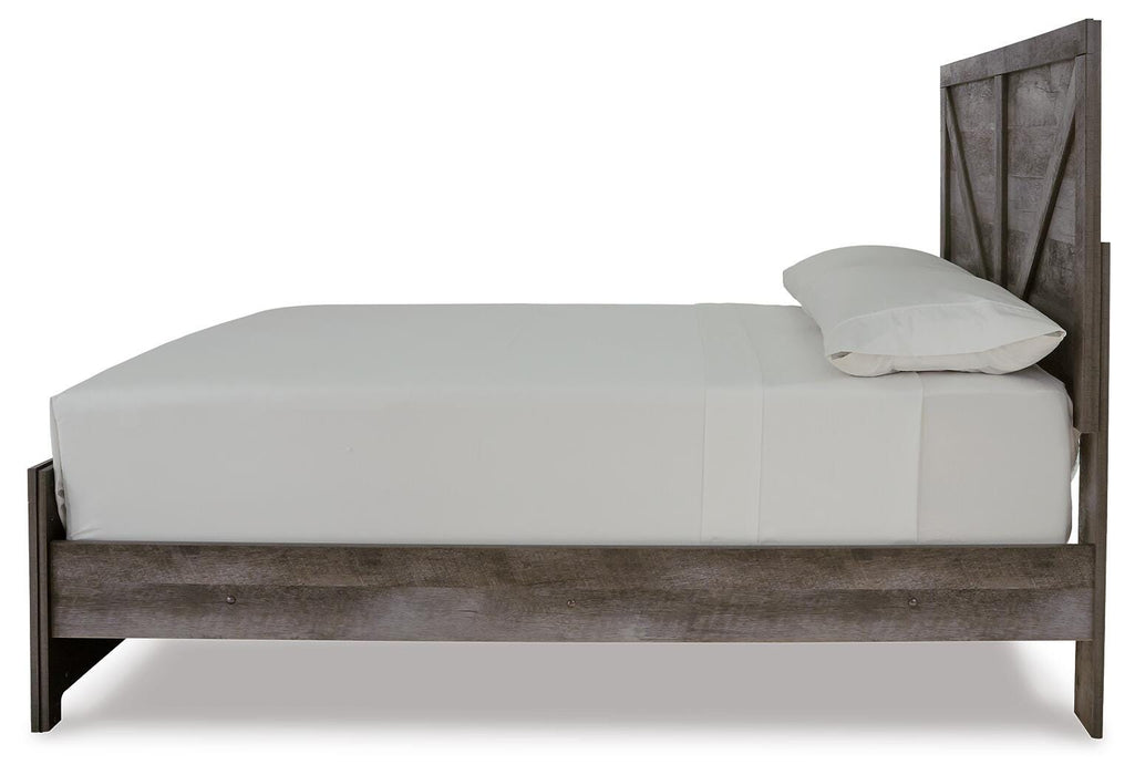 Signature Design Gray Full Crossbuck Panel Bed