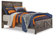 Signature Design Gray Full Crossbuck Panel Bed