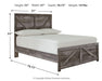 Signature Design Gray Full Crossbuck Panel Bed