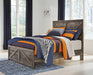 Signature Design Gray Full Crossbuck Panel Bed