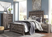 Signature Design Gray Queen Crossbuck Panel Bed