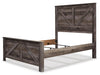 Signature Design Gray Queen Crossbuck Panel Bed