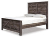 Signature Design Gray Queen Crossbuck Panel Bed