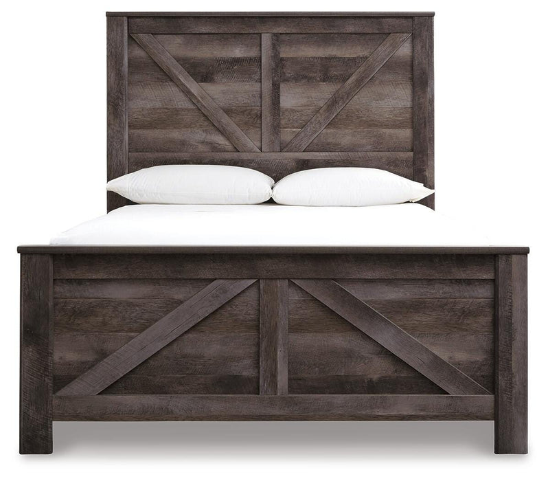 Signature Design Gray Queen Crossbuck Panel Bed