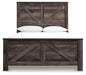 Signature Design Gray Queen Crossbuck Panel Bed
