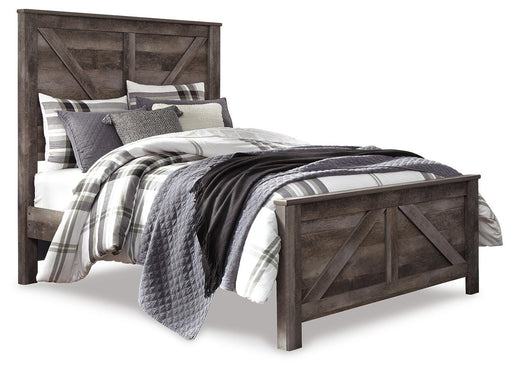 Signature Design Gray Queen Crossbuck Panel Bed