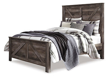 Signature Design Gray Queen Crossbuck Panel Bed