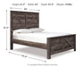 Signature Design Gray Queen Crossbuck Panel Bed