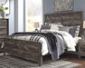 Signature Design Gray King Crossbuck Panel Bed