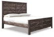 Signature Design Gray King Crossbuck Panel Bed