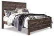 Signature Design Gray King Crossbuck Panel Bed