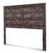 Signature Design Gray King Crossbuck Panel Bed