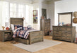 Signature Design Brown Twin Panel Bed with 1 Large Storage Drawer