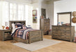 Signature Design Brown Twin Bookcase Bed with 1 Large Storage Drawer