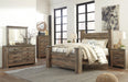 Signature Design Brown Queen Poster Bed