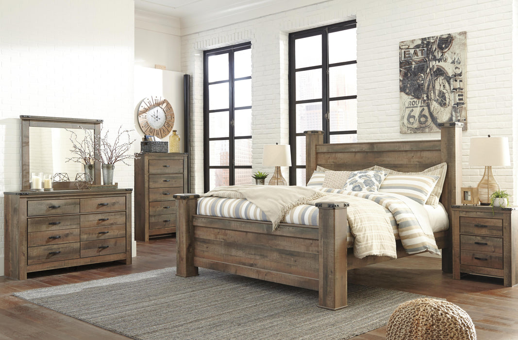 Signature Design Brown King Poster Bed