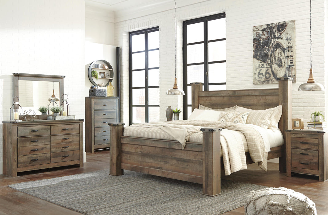 Signature Design Brown King Poster Bed
