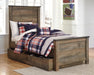 Signature Design Brown Twin Panel Bed with 1 Large Storage Drawer