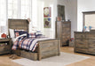 Signature Design Brown Twin Panel Bed with 1 Large Storage Drawer