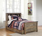 Signature Design Brown Twin Bookcase Bed with 1 Large Storage Drawer
