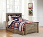 Signature Design Brown Twin Bookcase Bed with 1 Large Storage Drawer