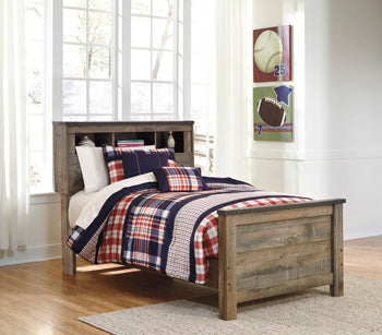Signature Design Brown Twin Bookcase Bed