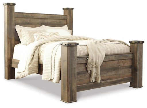 Signature Design Brown Queen Poster Bed
