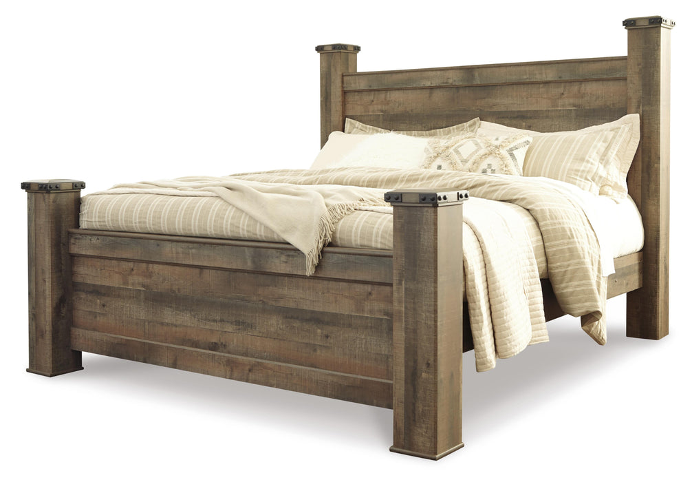 Signature Design Brown King Poster Bed