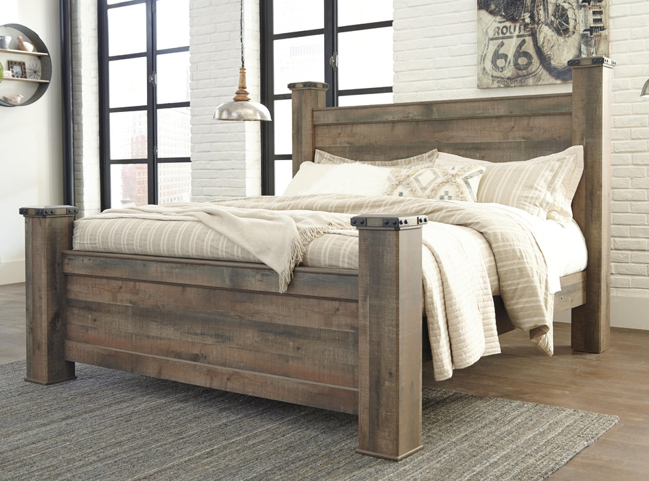 Signature Design Brown King Poster Bed