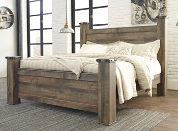 Signature Design Brown King Poster Bed