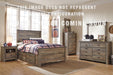 Signature Design Brown Twin Bookcase Bed with 1 Large Storage Drawer