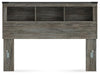 Signature Design Gray Queen Bookcase Headboard