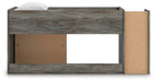 Signature Design Gray Twin Loft Bed with Bookcase Storage